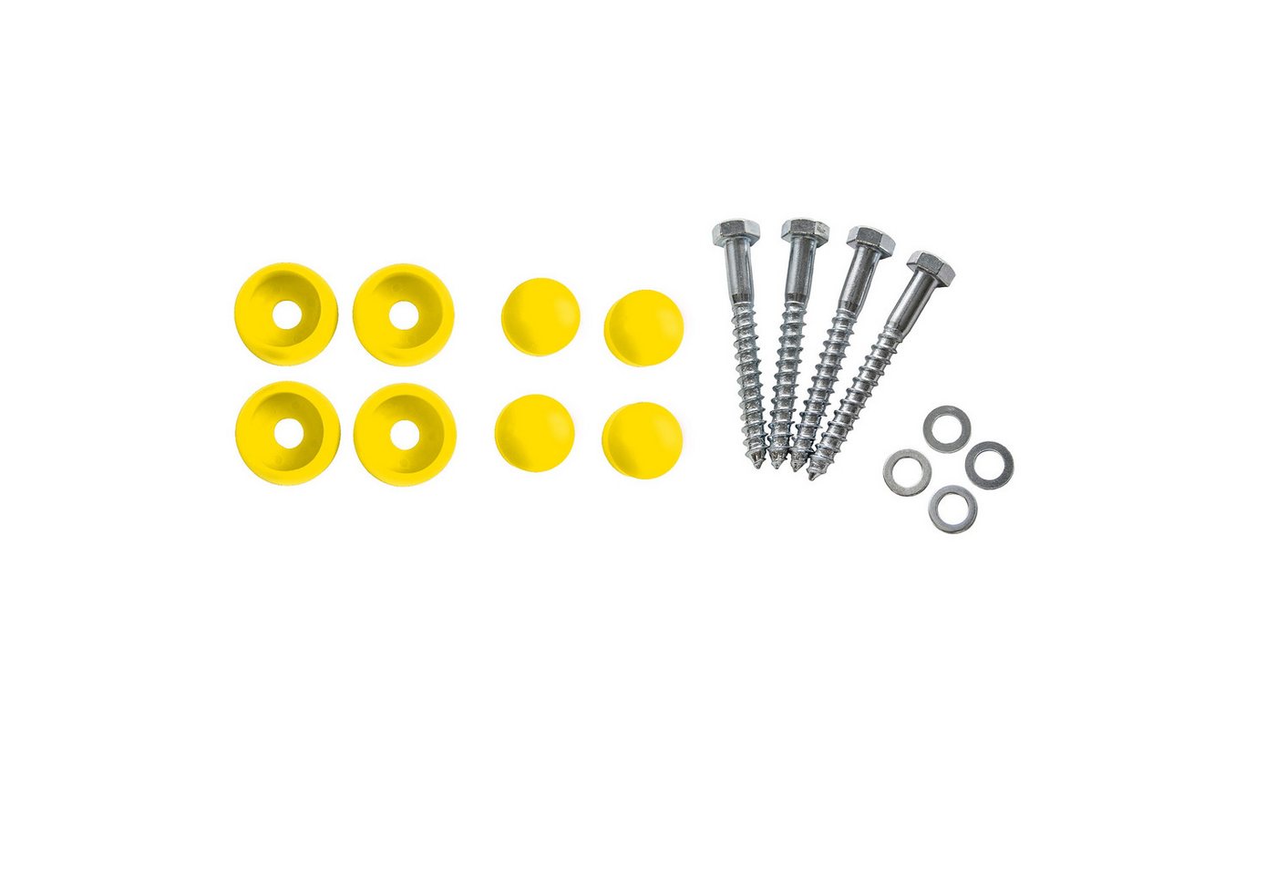 ROG-Gardenline Turnreck Reckstange Metall stabile Turnstange inklusive Montagematerial, (gelb, 125 cm) Bild 5