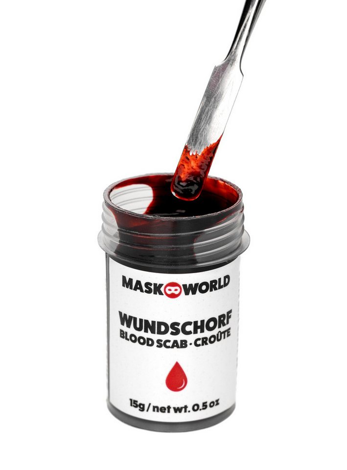 Maskworld Theaterschminke Wundschorf Verkrustetes Blut für Halloween Kostüm, Künstliches Blut für Theater, Film und Halloween Bild 3