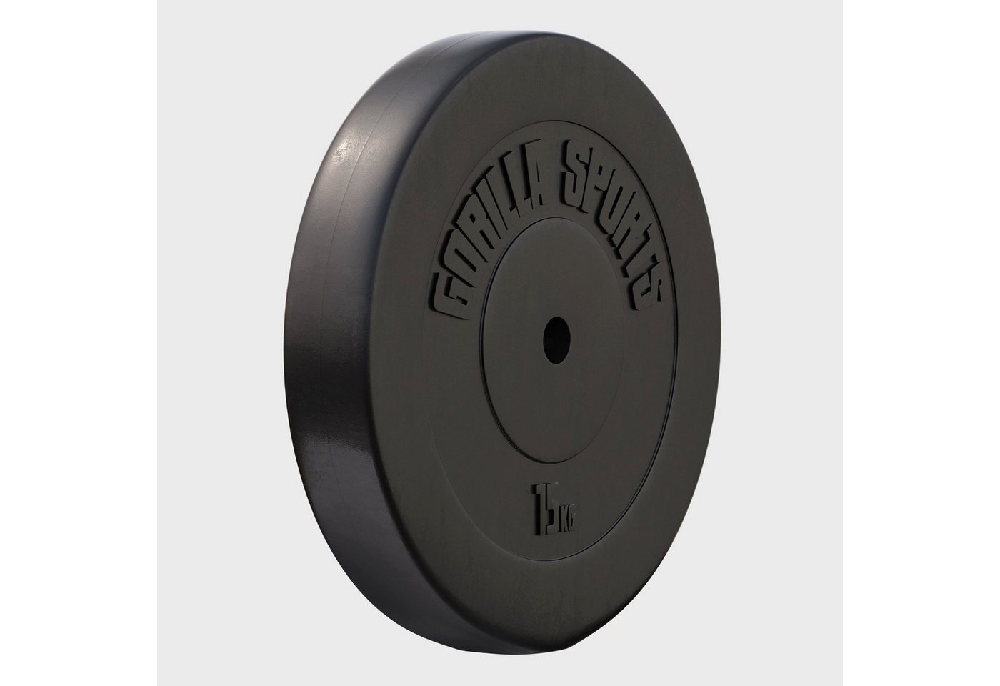 GORILLA SPORTS Hantelscheibe Hantelscheibe 30/31 mm Kunststoff 1,25-15 KG, 15 kg Bild 3