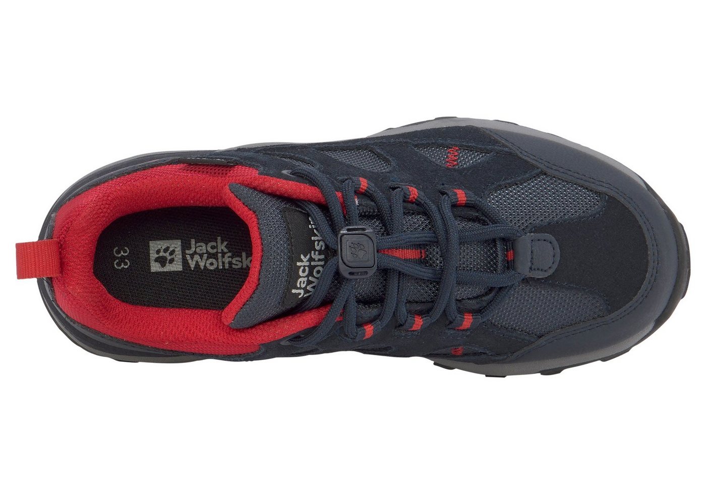 Jack Wolfskin TRAIL HIKER TEXAPORE LOW K Wanderschuh (für Kinder & Jugendliche) wasserdicht, Trekkingschuh