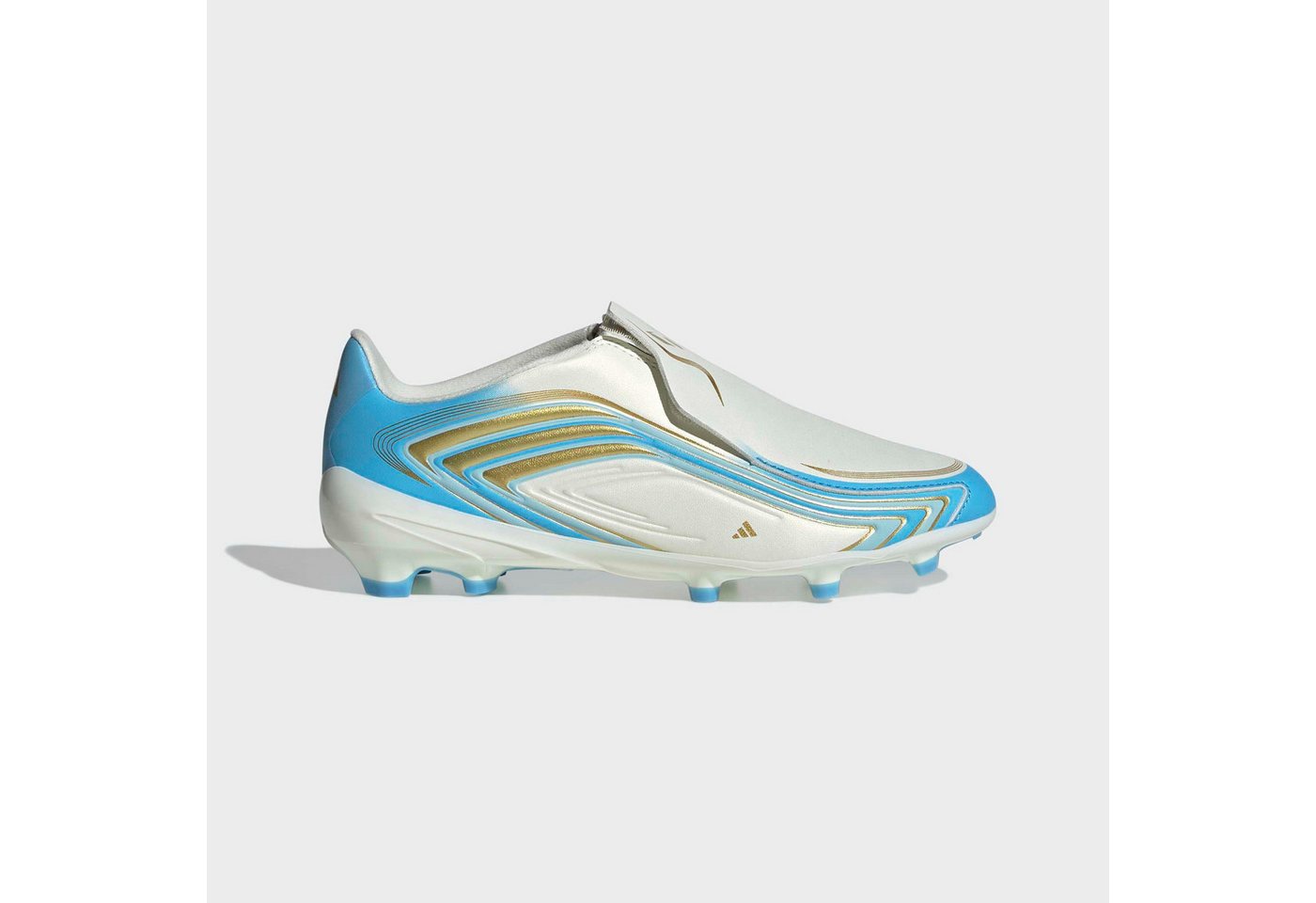 adidas Performance F50 MESSI LEAGUE KIDS, FESTE BÖDEN, OHNE SCHNÜRSENKEL Fußballschuh (für Kinder & Jugendliche) Außensohle für Rasen und feste Böden