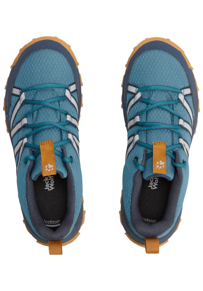 Jack Wolfskin WILD HIKE TEXAPORE LOW K Wanderschuh (für Kinder & Jugendliche) Outdoorschuh, Trekkingschuh, wasserdicht