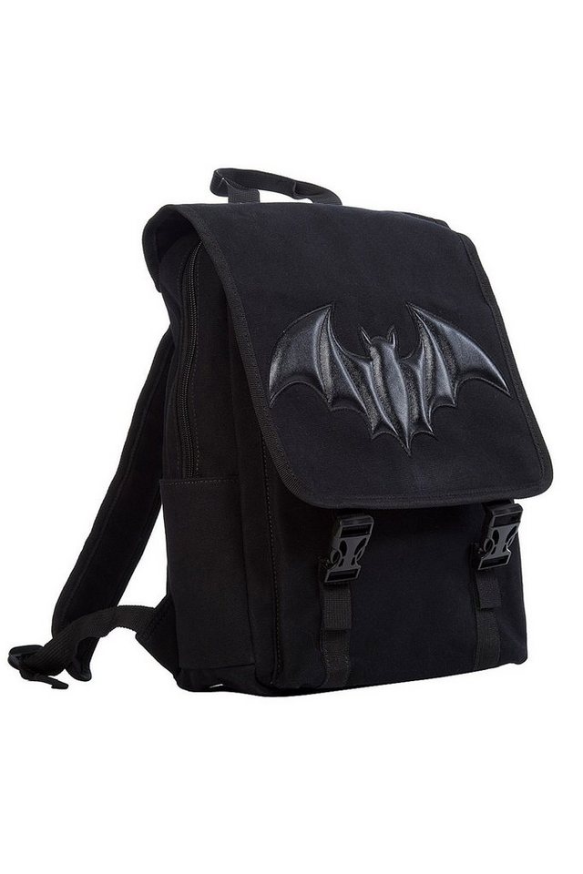 Banned Rucksack Dragon Frenzy Gothic, Backpack Fledermaus Aufnäher Bild 2