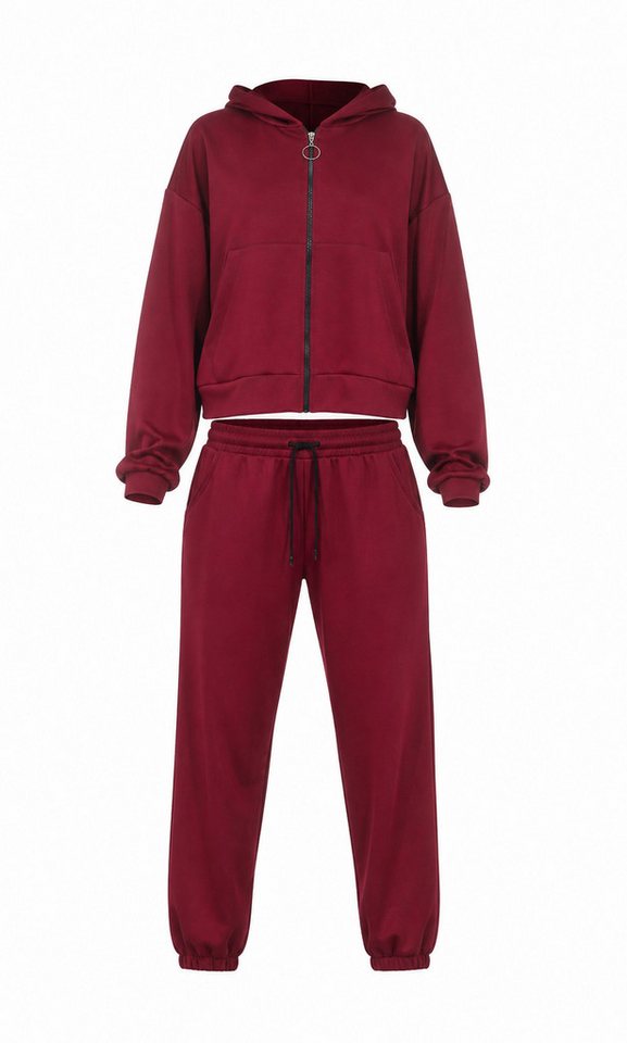 simaranda Jogginganzug Damen Jogginganzug 618 36-42 Weinrot Bild 4