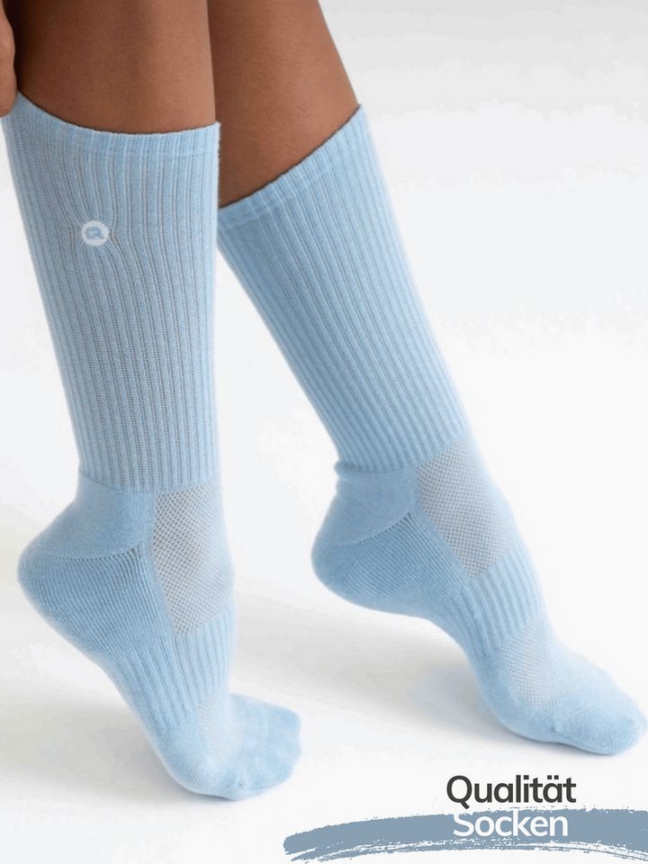 QOLONIA Laufsocken Sportsocken Herren Damen mit Fersenpolster, ohne Etikett, 4 Paar 35-46 (Packung, 4 Paar) Fersenpolster und Mesh am Fußrücken, ohne eingenähtes Etikett Bild 3