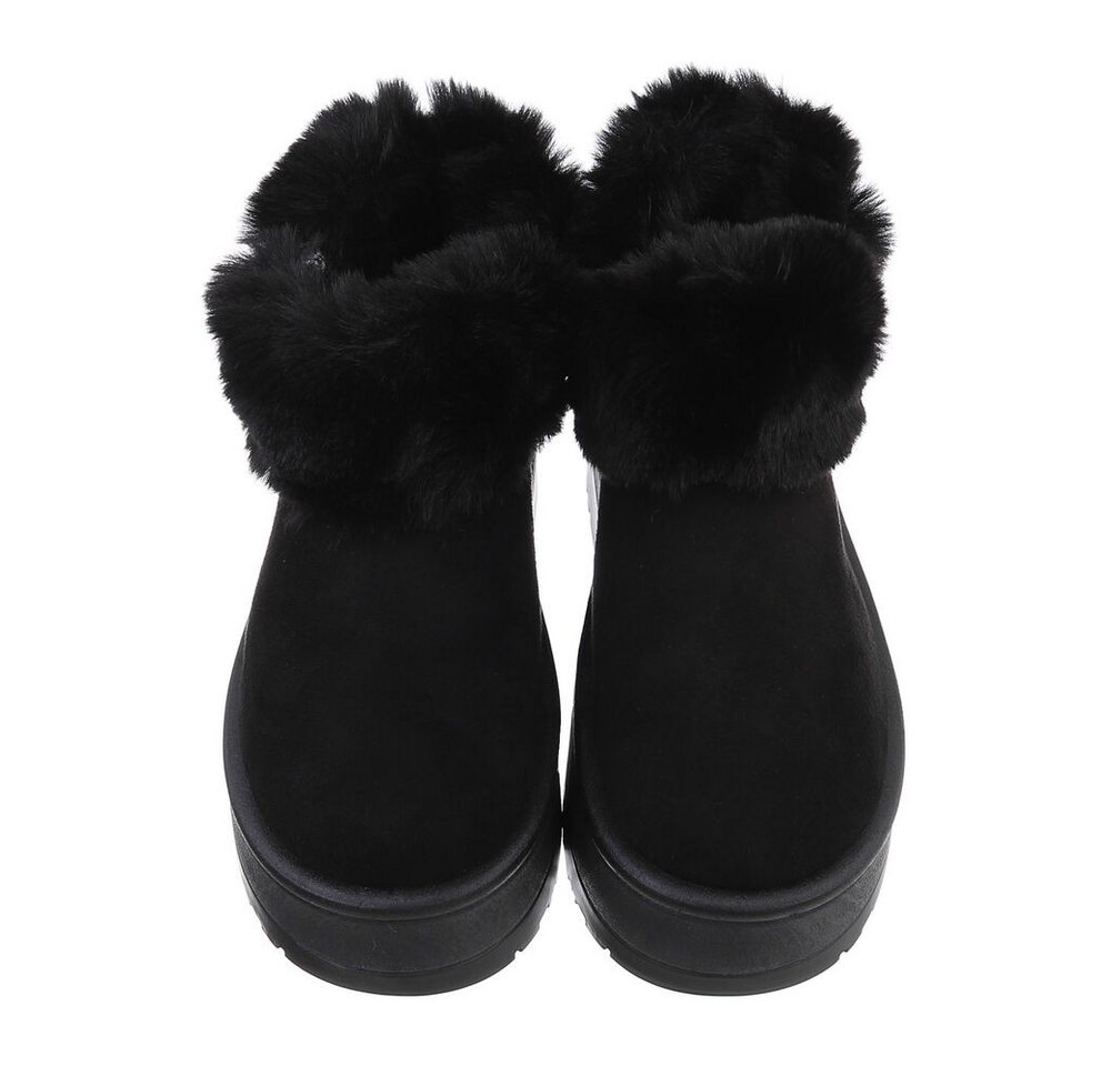 Ital-Design Damen Snowboots Freizeit Snowboots (87452005) Flach Stiefeletten in Schwarz Bild 3
