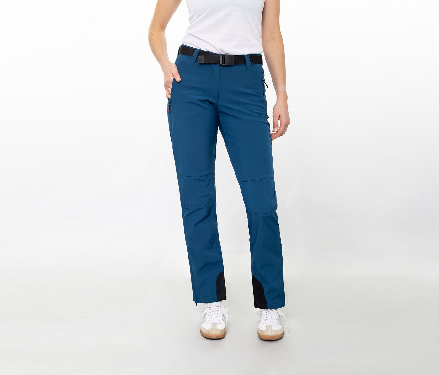 Bergson Outdoorhose MAILA Damen Winter Softshellhose, winddicht, warm, Kurzgrößen, Tomaten rot