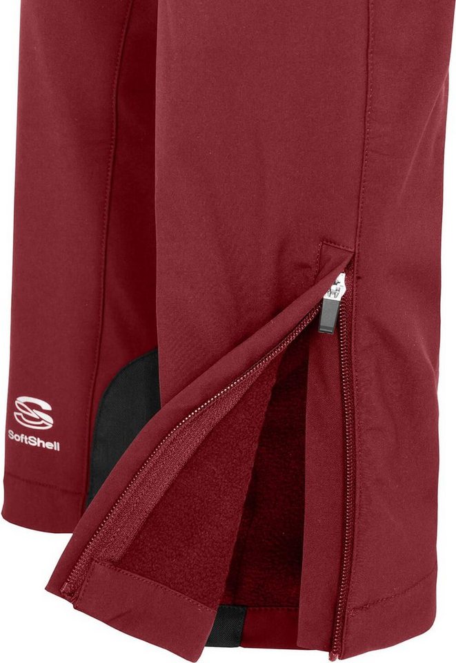 Bergson Outdoorhose MAILA Damen Winter Softshellhose, winddicht, warm, Kurzgrößen, Tomaten rot Bild 3