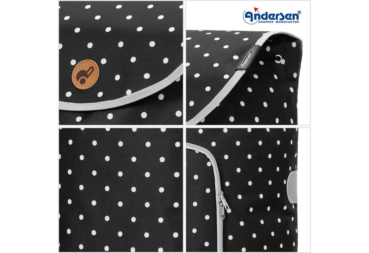 Andersen Einkaufstrolley Tasche Ole schwarz, wasserabweisend Bild 3