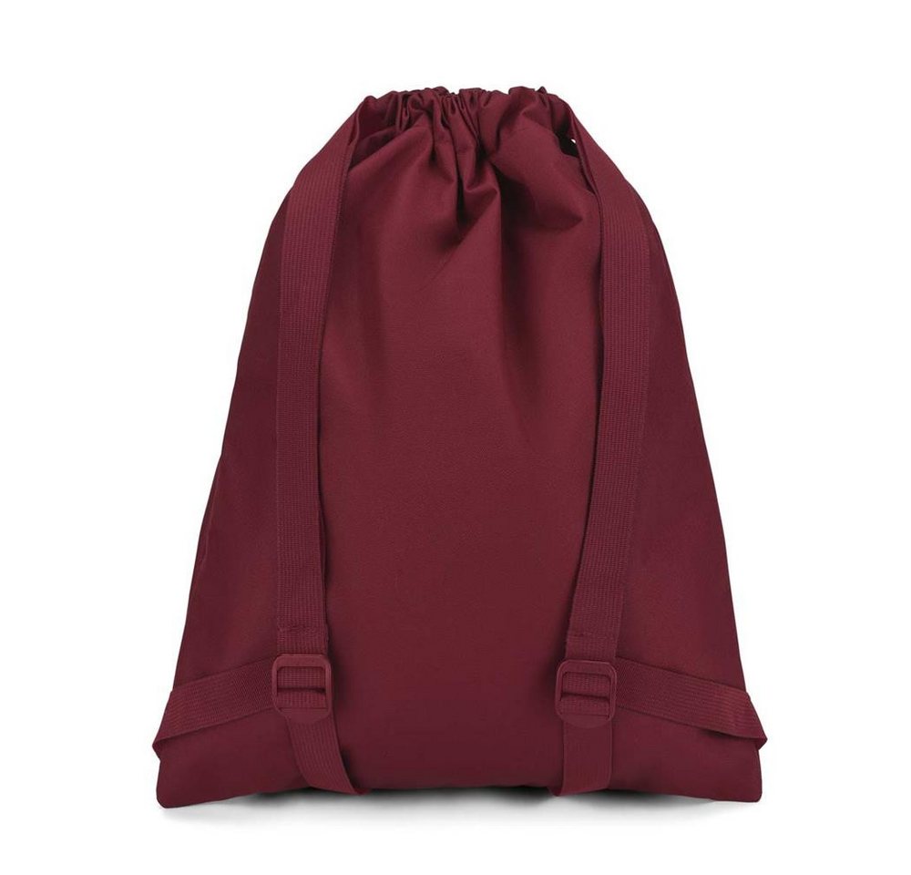 Jansport Turnbeutel Draw Sack Turnbeutel 14 L mit Frontfach, recycelt (Turnbeutel, 1 JanSport Draw Sack Turnbeutel mit Reißverschlussfach), Kordelzug, Frontfach, verstellbare Gurte, recyceltes 600D
