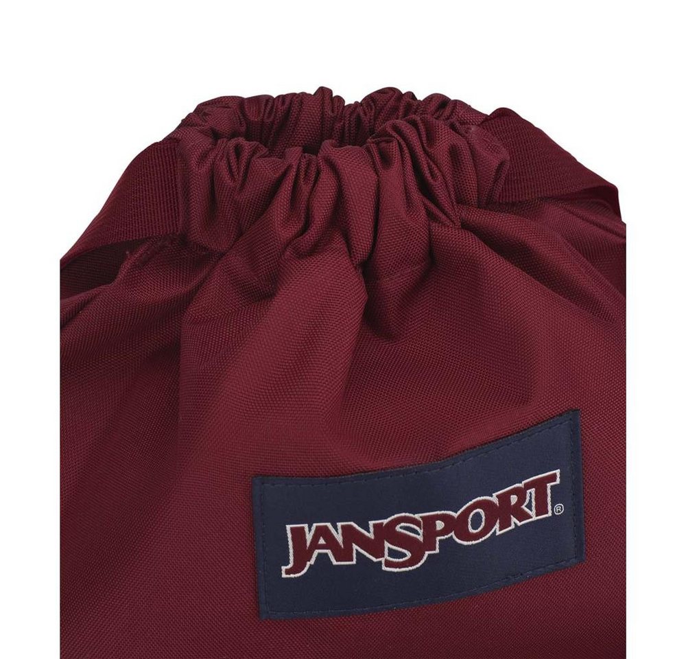 Jansport Turnbeutel Draw Sack Turnbeutel 14 L mit Frontfach, recycelt (Turnbeutel, 1 JanSport Draw Sack Turnbeutel mit Reißverschlussfach), Kordelzug, Frontfach, verstellbare Gurte, recyceltes 600D Bild 3