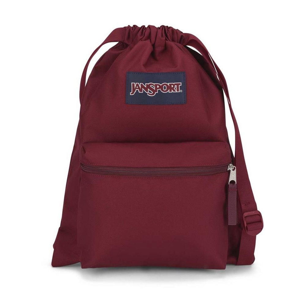 Jansport Turnbeutel Draw Sack Turnbeutel 14 L mit Frontfach, recycelt (Turnbeutel, 1 JanSport Draw Sack Turnbeutel mit Reißverschlussfach), Kordelzug, Frontfach, verstellbare Gurte, recyceltes 600D Bild 4
