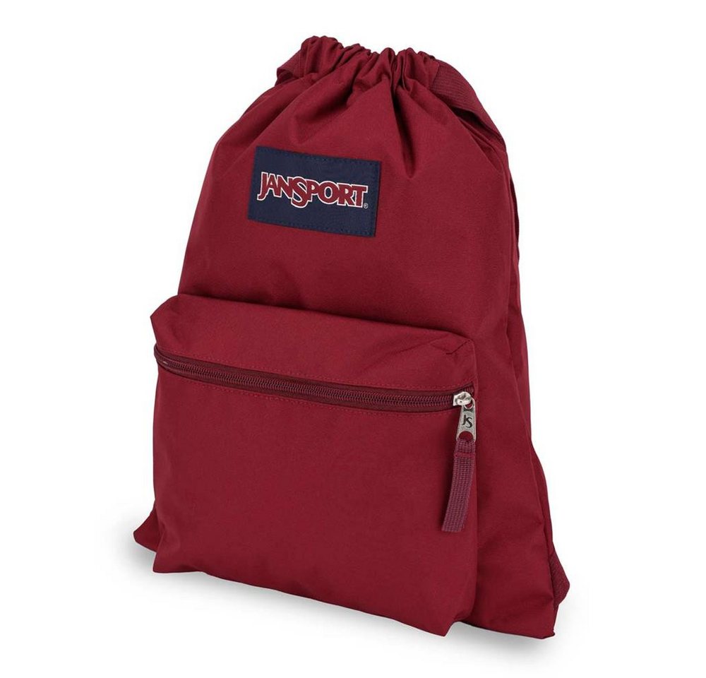 Jansport Turnbeutel Draw Sack Turnbeutel 14 L mit Frontfach, recycelt (Turnbeutel, 1 JanSport Draw Sack Turnbeutel mit Reißverschlussfach), Kordelzug, Frontfach, verstellbare Gurte, recyceltes 600D Bild 5