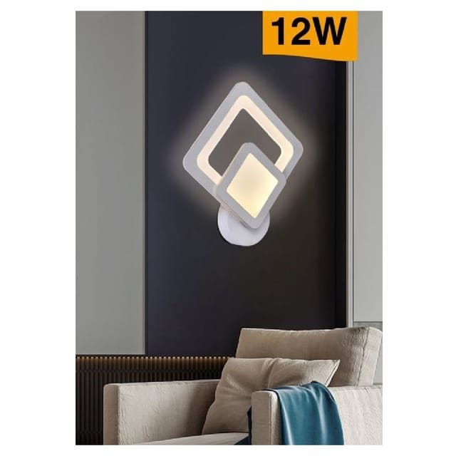 Trade Shop - Rhombus Led Wandleuchte 12 W Wand Tisch Abat Jour Licht 6500k 3000k 4000k E82-b -