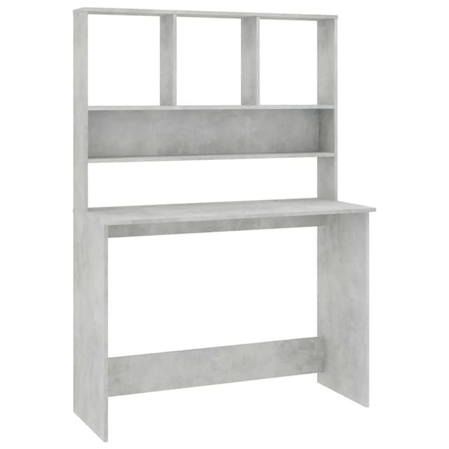 Schreibtisch Mit Regalen Betongrau 110x45x157 Cm Holzwerkstoff Vidaxl