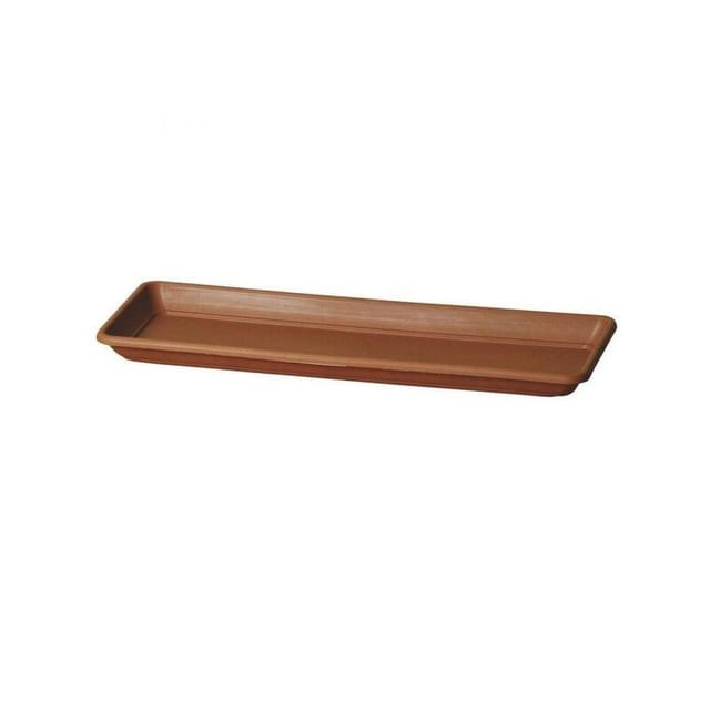 Outdoor Rechteckiger Blumentopf- / Pflanzentopfuntersetzer ''Sottocassetta Basic'' -80 Cm / Kakao