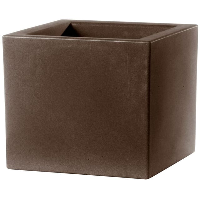 Eckiger Bronze Blumentopf 50x50 Cm H 50 Mod. Schio Cubo