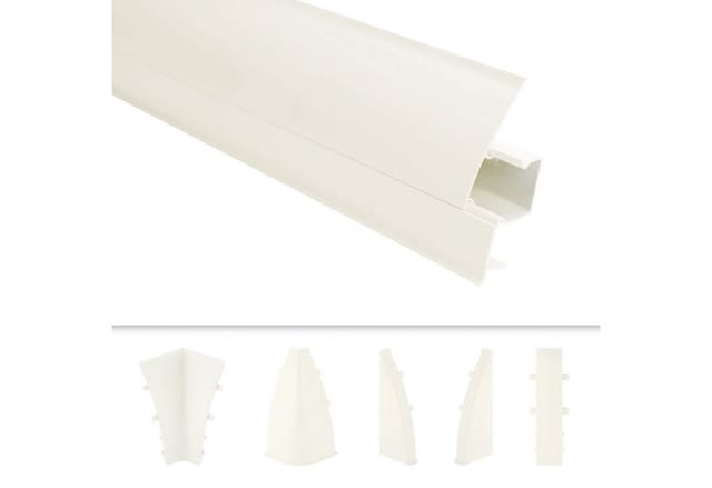 Pvc Sockelleisten Sparpakete Fußbodenleisten 23x65mm Modern Kabelkanal: 0101 Beige Hell, Verbinder