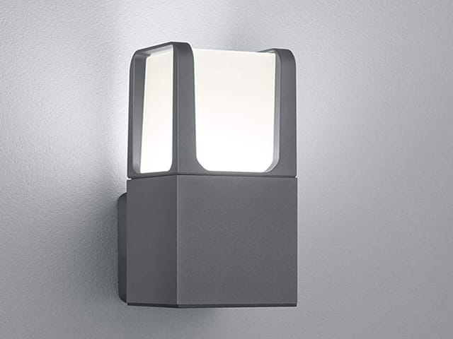 Wandlampe Außen Terrassenlampe Anthrazit Gartenleuchte Modern, Hauswandleuchte Ip54, Acryl Alu, 1x Led 6w 650lm 3000k Warmweiß, Lxbxh 15x10x22 Cm