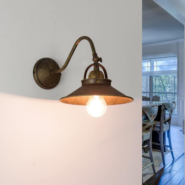 Premium Wandleuchte Aus Messing In Bronze Antik