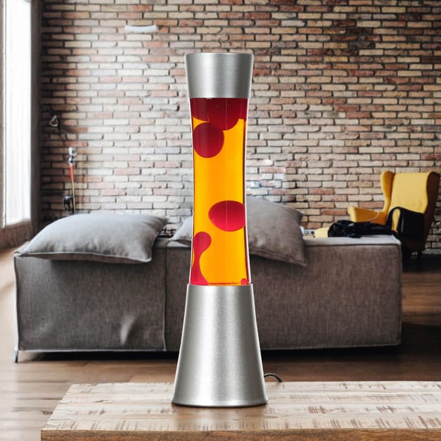 Licht-erlebnisse - Feurige Lavalampe Wachs Rot Orange Sandro H:39cm Retro