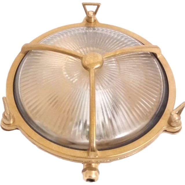 Licht-erlebnisse - Maritime Wandlampe Außen Echt-messing Ip64 Haus Garten