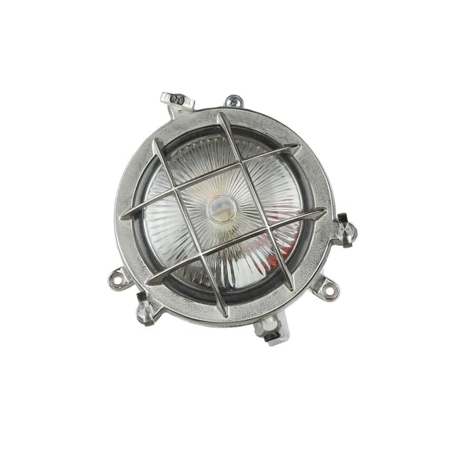 Licht-erlebnisse - Außenlampe Messing Maritim Bullauge Ip44 In Nickel 14 Cm Breit Klein