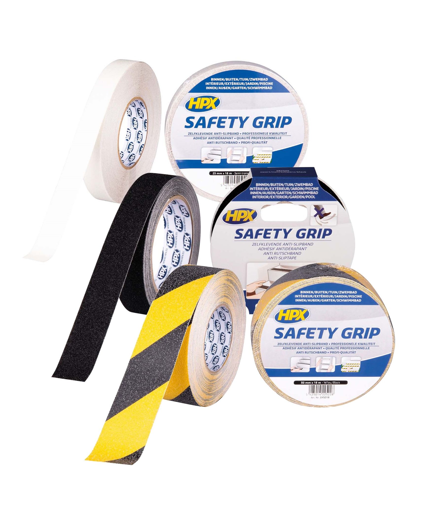 Hpx Safety Grip Antirutschband Gelb/schwarz 50 Mm X 18 M Für Maximale Sicherheit.