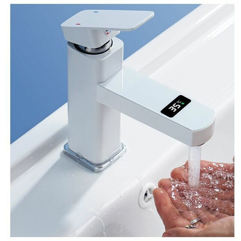 Amxcnoy Messing-waschtischarmatur H59a – Hochglanzverchromt – Abnehmbarer Luftsprudler – Wasserersparnis Bis Zu 40 % – Warmwasserbereiter-kompatibel