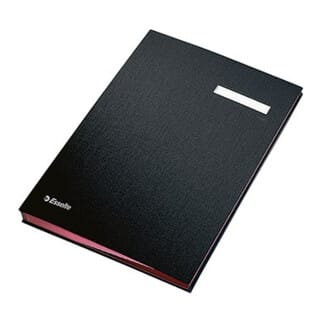 Esselte - Unterschriftenmappe Din A4 Polypropylen Schwarz Rosa 20 Fächer