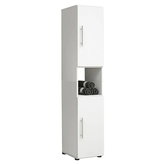 Flandu Badschrank Hoch Hoch Weiß.