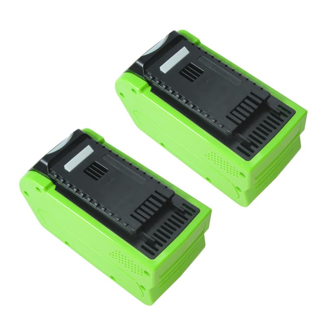 2x Trade-shop Li-ion Akku 40v / 5000mah Für Greenworks 20292 21332 24102 24322 20302 20672 25302 27062 25322 22332 20262 21362 21242 21302 22342 22272