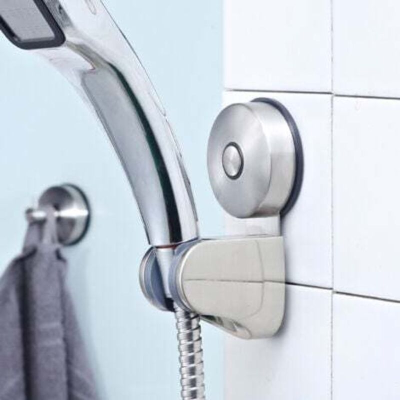 Saughalter Für Duschkopf Aus Edelstahl, Ohne Bohren An Der Wand, Verstellbare Halterung Für Handbrause Im Badezimmer, Saugnapf-duschhalter Mit 4 Verstellbaren Winkeln