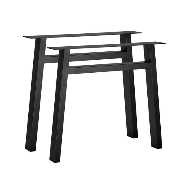 1 Paar (2 Stück) Tischgestelle H-form Stahl Schwarz Matt Profil: 80 X 40 Mm Höhe: 720 Mm Tiefe: 800 Mm Tischkufen Tischuntergestelle Tischkufen Kufengestelle Von Sotech