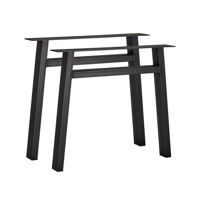 1 Paar (2 Stück) Tischgestelle H-form Stahl Used Look Profil: 80 X 40 Mm Höhe: 720 Mm Tiefe: 800 Mm Tischkufen Industriedesign Tischuntergestelle Tischkufen Kufengestelle Von Sotech