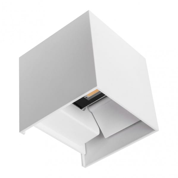 Wandleuchte Wand De Wand 10w 3000k Segment White Ip65 10x10x10cm Aluminium 800lm Orientierbar - Fabrilamp