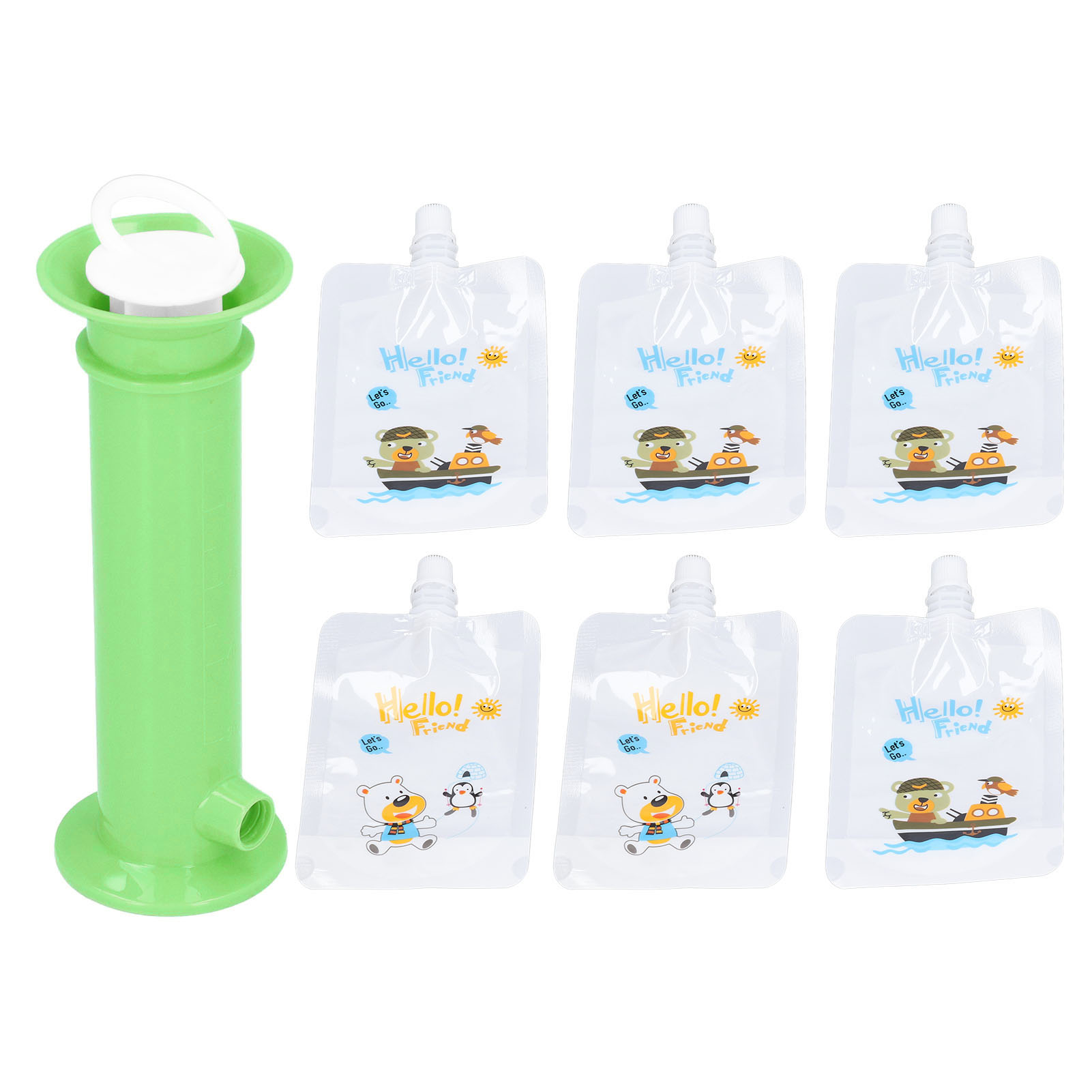 7-teiliges Set Zur Zubereitung Von Babybreien – Farbbeutel Und Füllmaterial Für Fruchtkompotte
