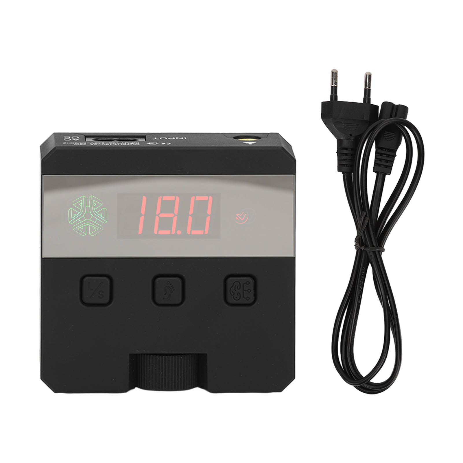 Leistungsstarkes Digitales Netzteil Für Tattoo-maschinen – Liner- Und Shader-maschinen, Einstellbare Spannung, Schwarze Led, 100–240 V, Eu-stecker