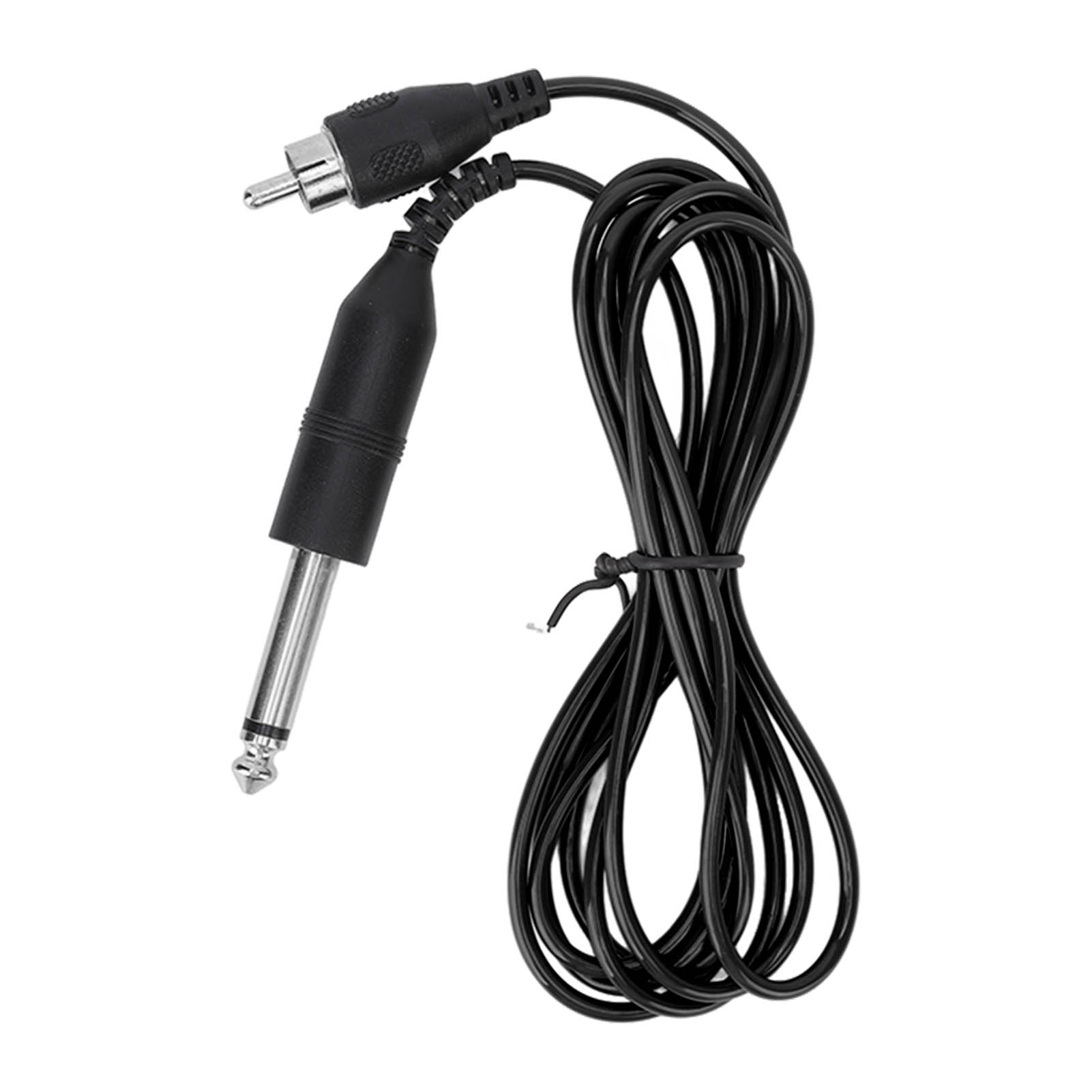 Silikon-netzkabel Für Tätowiermaschinen Mit Geraden Cinch-steckern, Schwarz