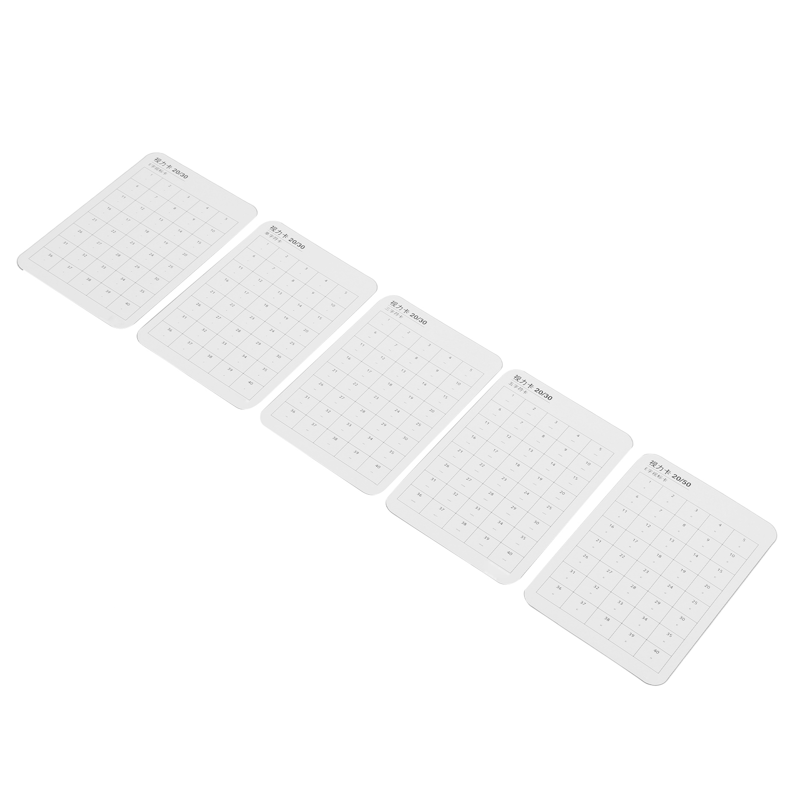 Doppelseitige, Matte Sehtestkarten Für Die Nahuntersuchung Und Visuelle Bestätigung