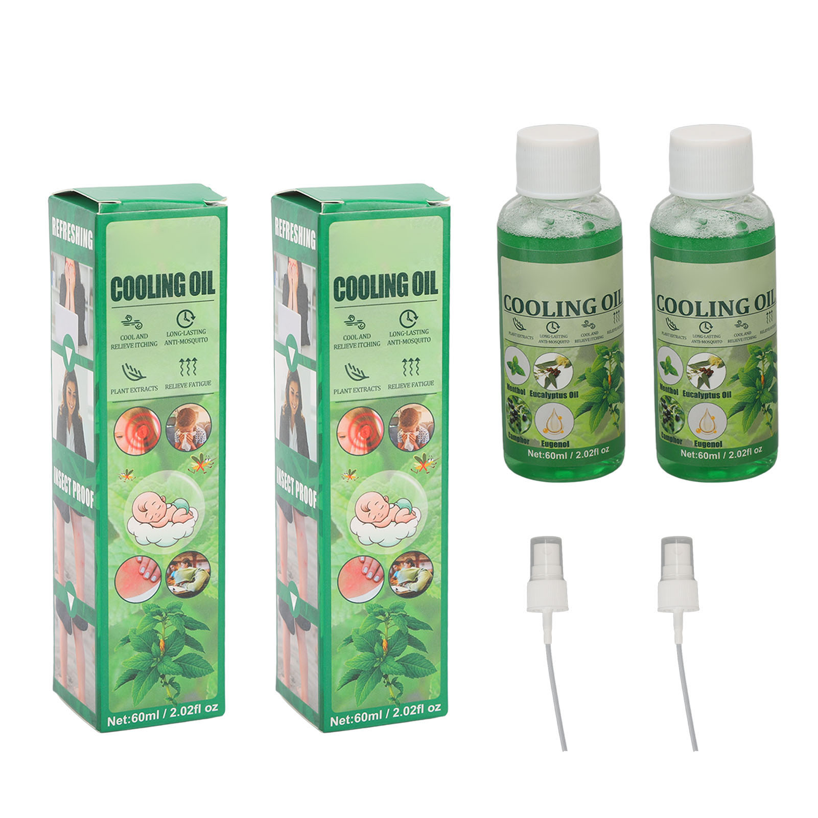 X 60 Ml Medizinisches Ölspray – Mückenschutz, Linderung Bei Insektenstichen, Erfrischung Im Sommer