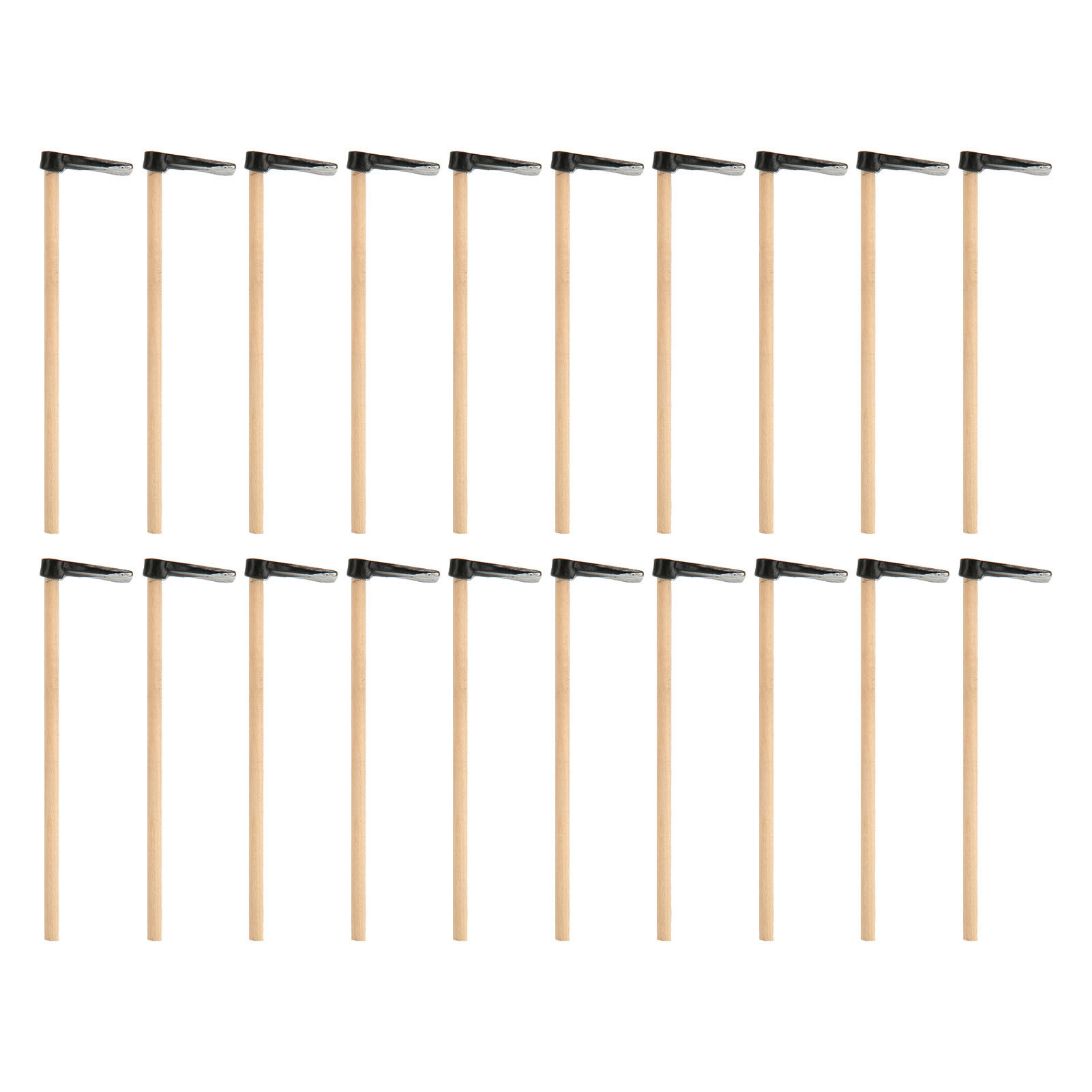 20 Mini-holzspaten, Dekoratives Gartengerät Für Puppenhäuser Im Maßstab 1:12 Und 1:6, Realistisches Miniaturspielzeug