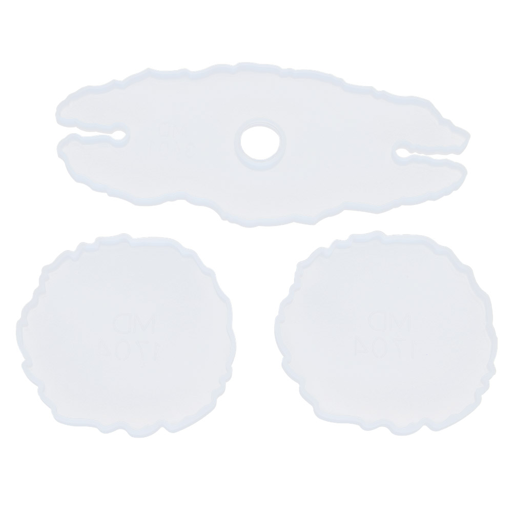 3er-set Silikon-weinformen Für Diy-epoxidharz – Kreative Glashalter Und Untersetzer