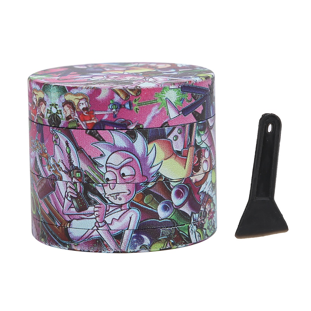 4-stufige Kräutermühle Aus Zinklegierung – Individuelles Design Mit Cartoon-muster