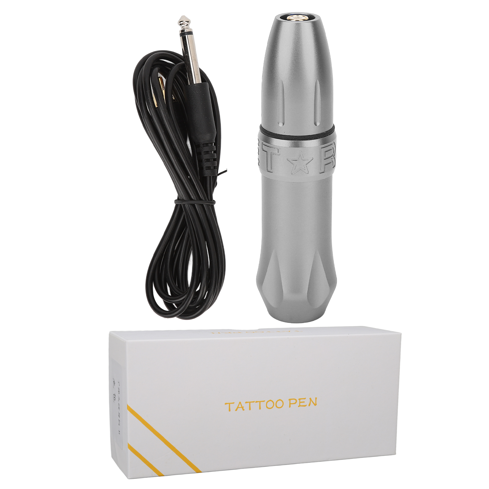 Rotationskartusche Für Tattoo-stift, 9000 U/min Hochfrequenz-tattoo-maschine Mit Rca-kabel, Schattierungs- Und High-twist-linienfunktion, Grau