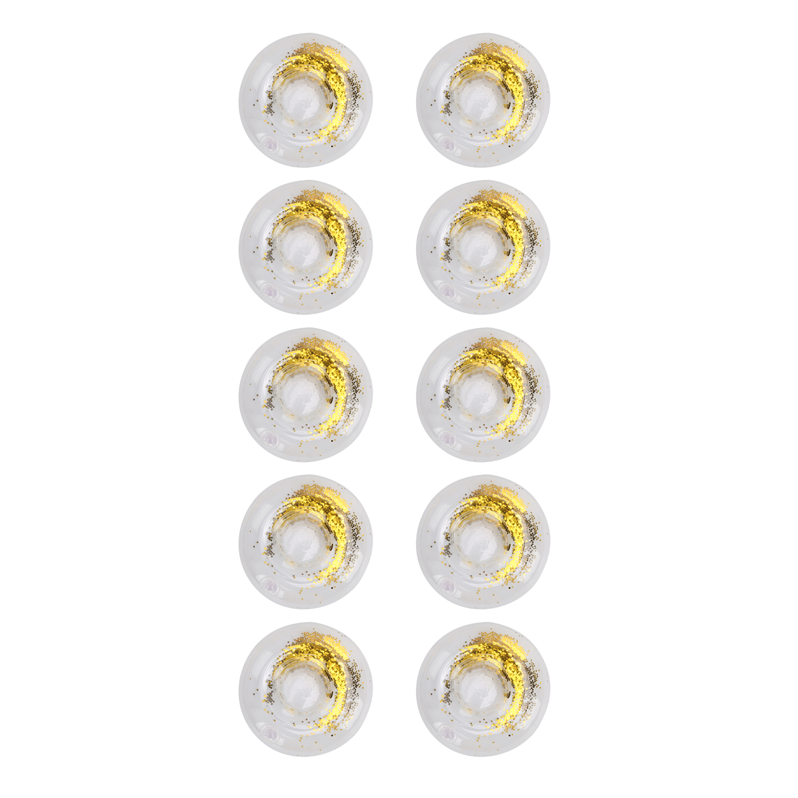 10 Runde, Goldglitzernde Glashalter Für Pool Und Partys