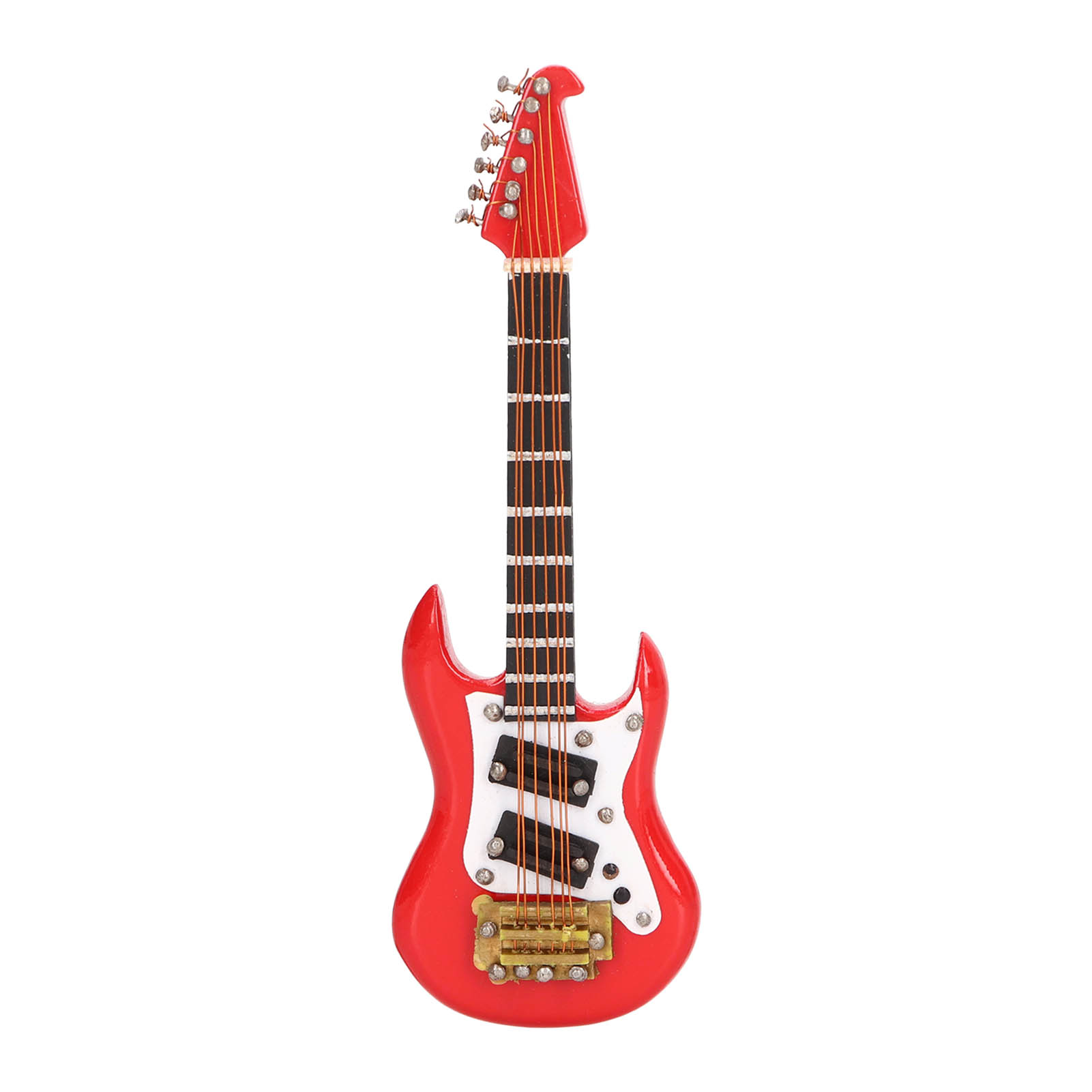 Miniatur-e-gitarren-kühlschrankmagnet Aus Kunstharz – Feine Verarbeitung Und Realistisches Design, Rot