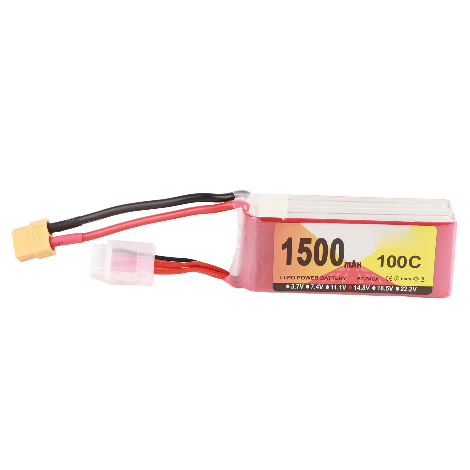 14,8 V 1500 Mah 100c Hochleistungs-rc-lipo-akku, Langlebiger, Tragbarer Akku Mit Xt60-anschluss Für Den Modellbau