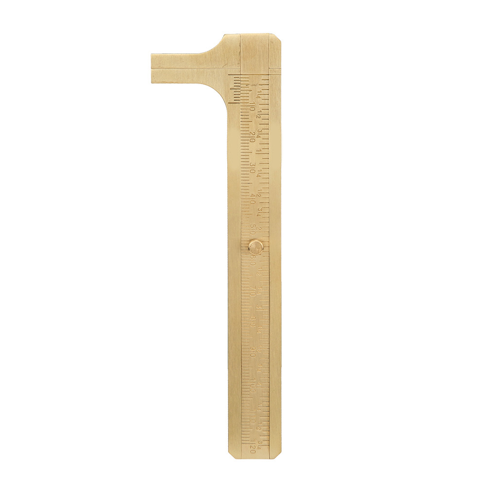 Doppelskaliger Nonius-messschieber Aus Messing, Messlineal Für Schmuckhersteller, Prüfmessschieber, 120 Mm