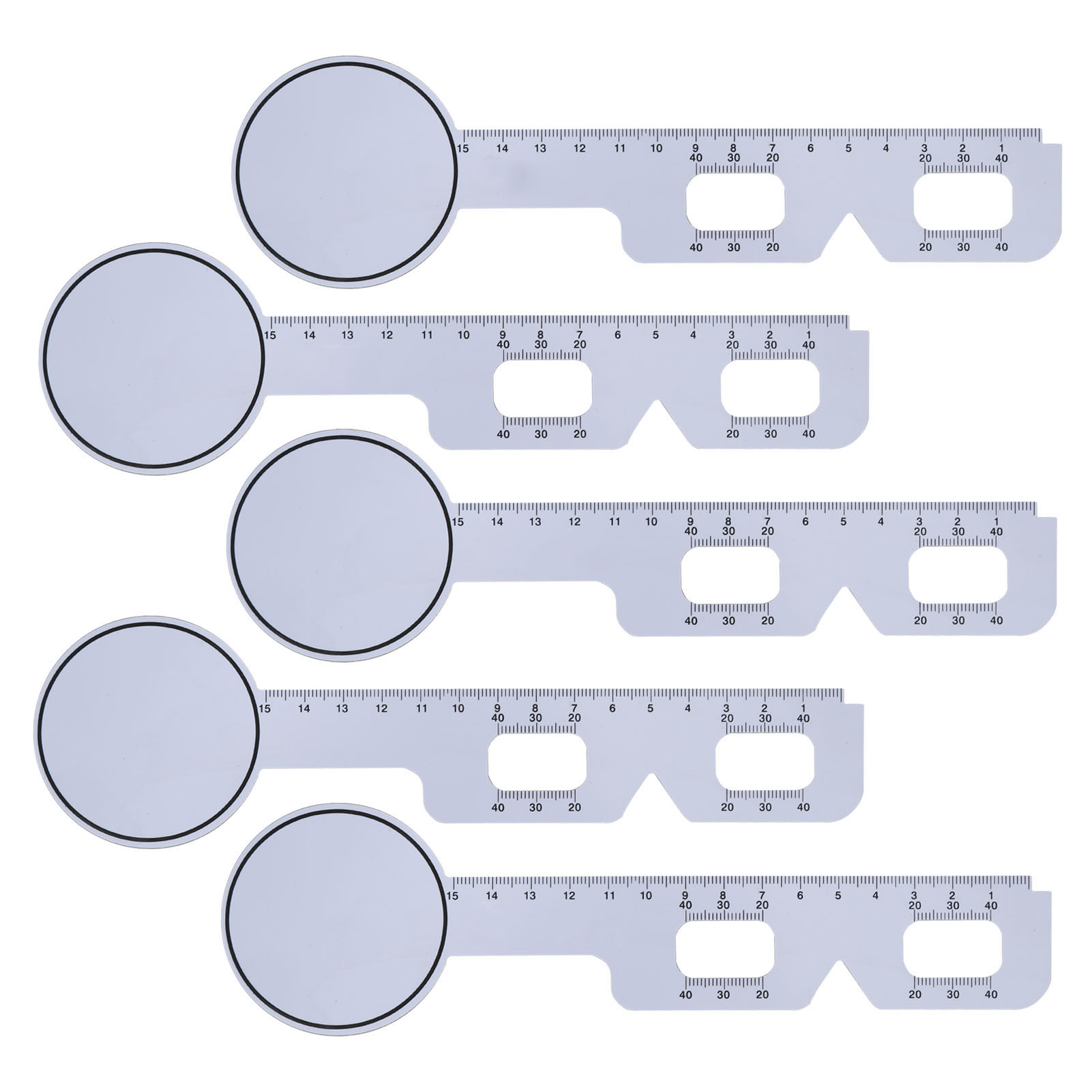 5-teiliges Pupillendistanzmessgerät Mit Glatten Kanten Und Rutschfestem Griff – Ophthalmologisches Instrument